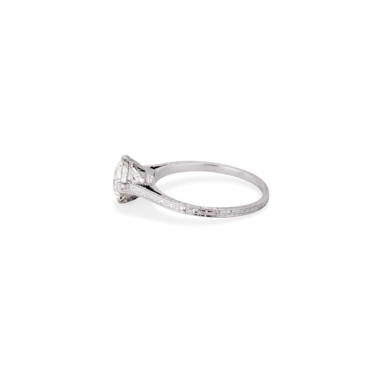 Edwardian 1.11 Carat Old European Cut Diamond Solitaire