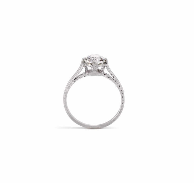 Edwardian 1.11 Carat Old European Cut Diamond Solitaire