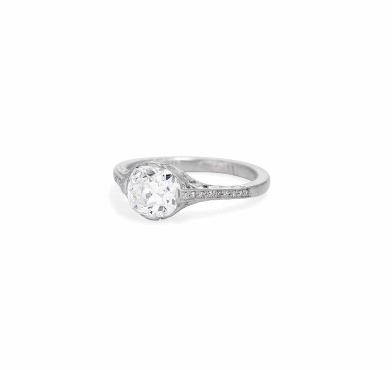 Edwardian 1.13 Carat Old Mine Cushion Cut Diamond Ring