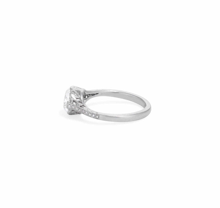 Edwardian 1.13 Carat Old Mine Cushion Cut Diamond Ring