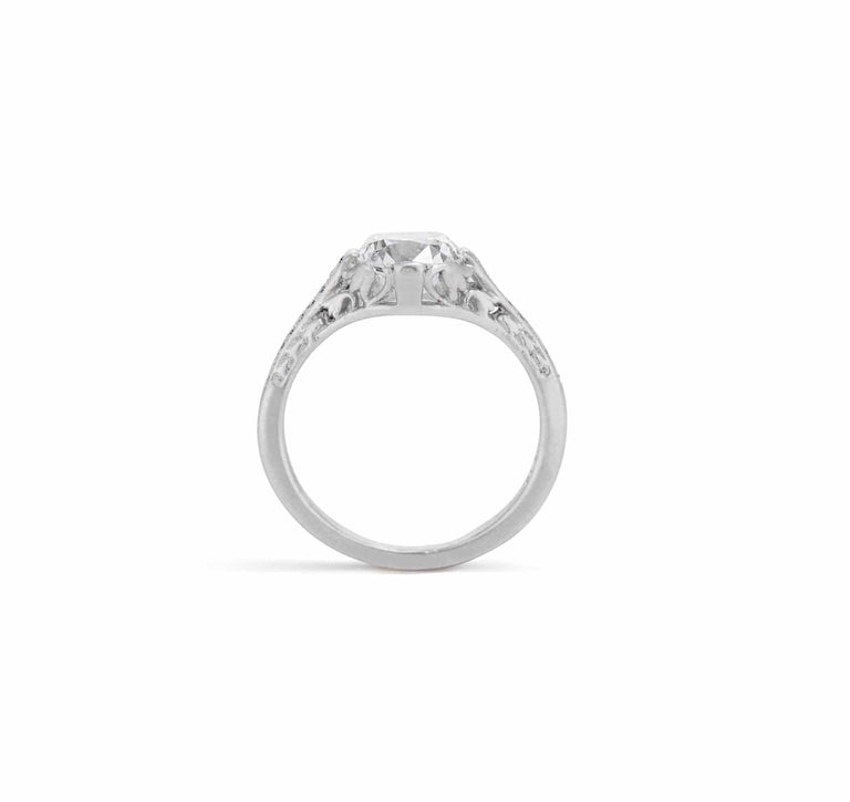 Edwardian 1.13 Carat Old Mine Cushion Cut Diamond Ring