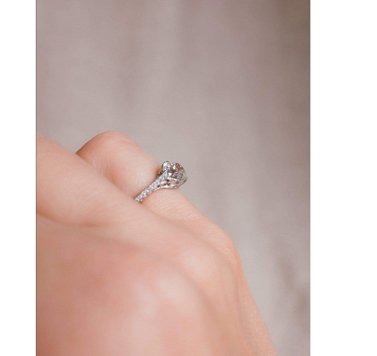 Edwardian 1.13 Carat Old Mine Cushion Cut Diamond Ring