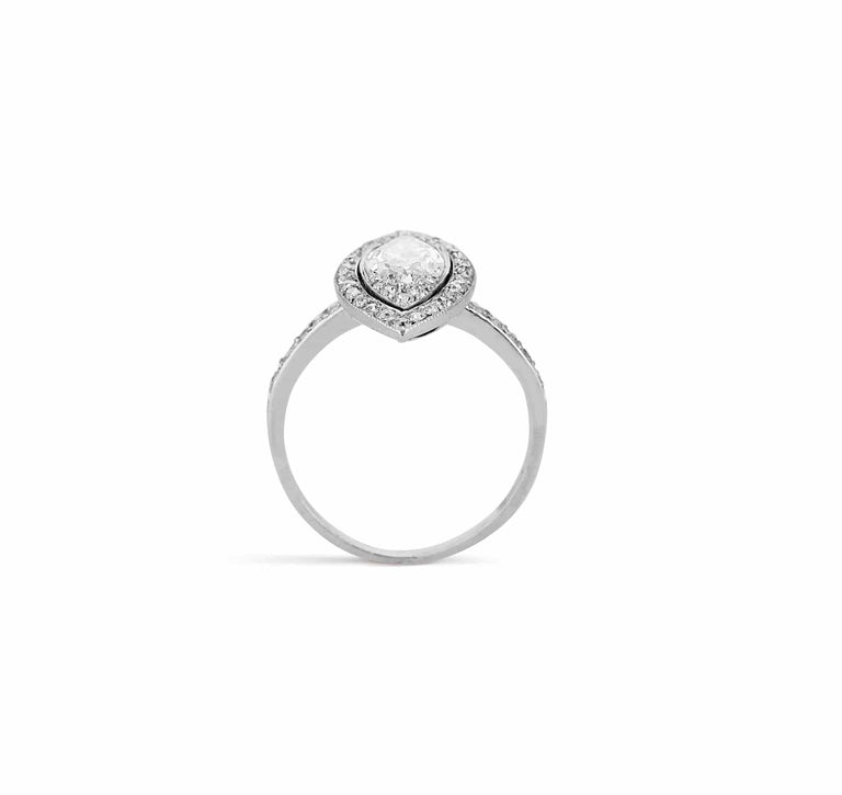 Edwardian 1.15 Carat Marquise Cut Diamond Ring