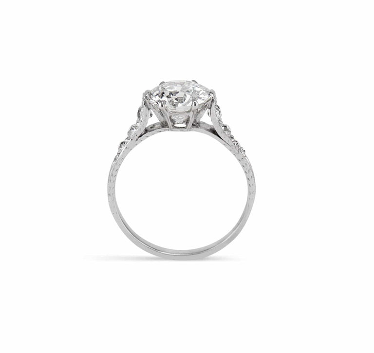 Edwardian 2.16 Carat Old European Cut Diamond Ring