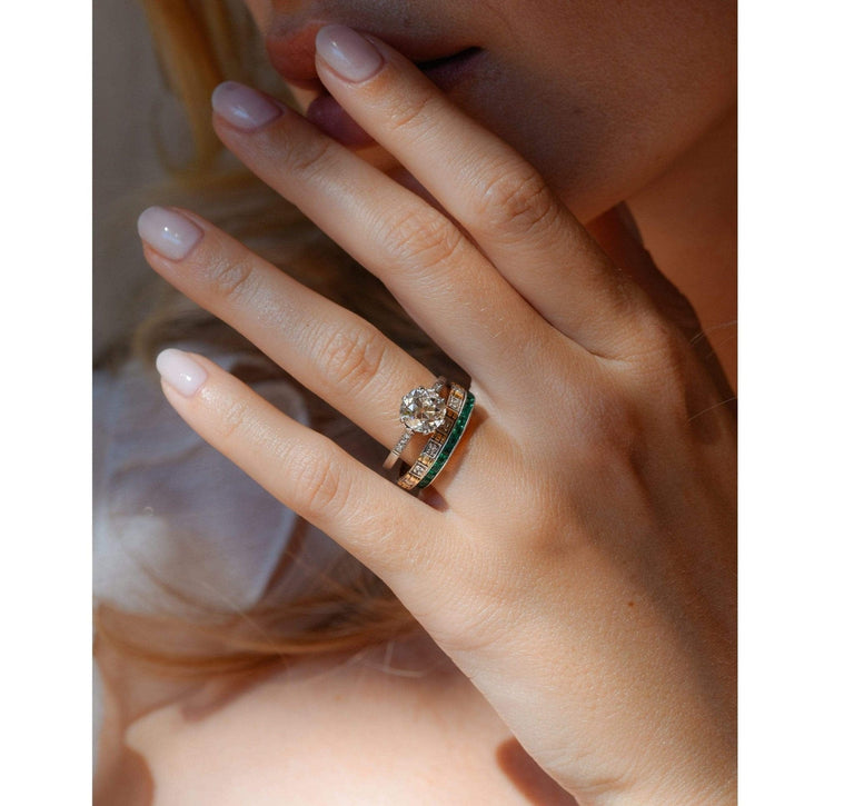 Edwardian 2.27 Carat Cushion Cut Diamond Engagement Ring