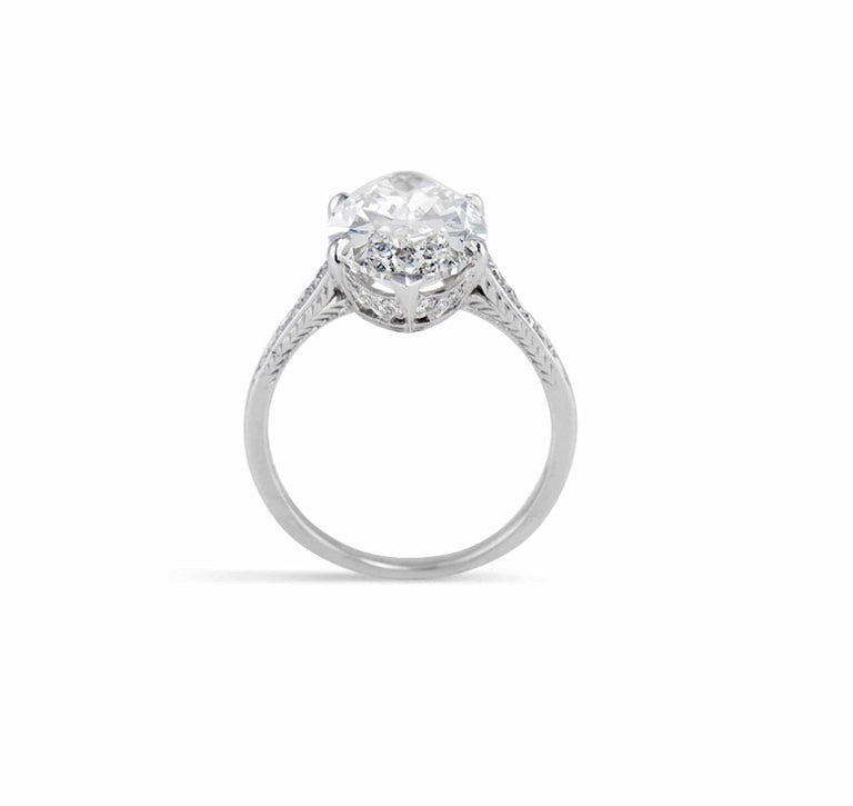 Edwardian 4.52 Carat Marquise Diamond Ring