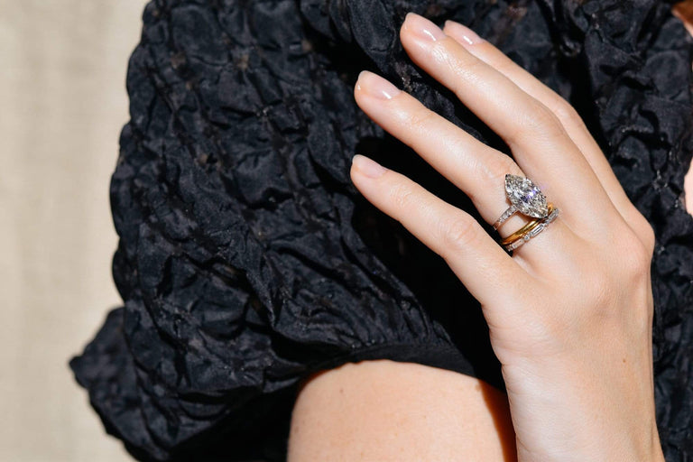 Edwardian 4.52 Carat Marquise Diamond Ring