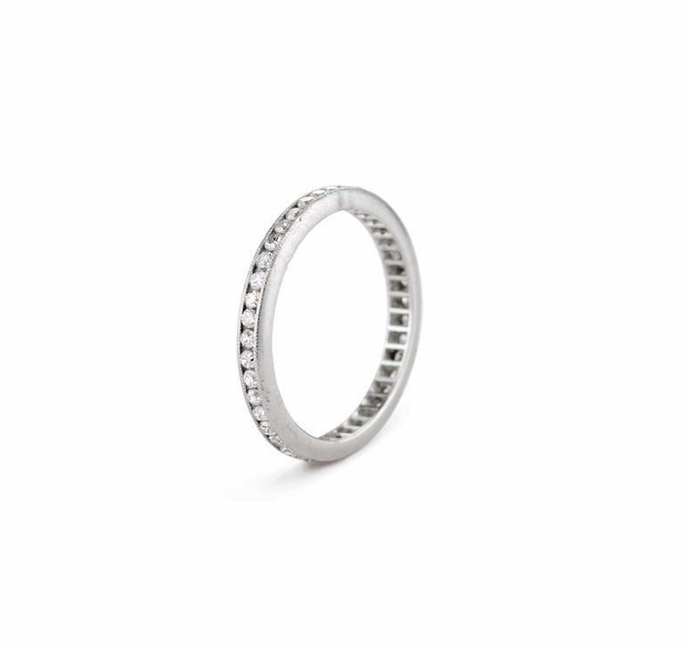 Edwardian .40 Carat Diamond and Platinum Eternity Wedding Band