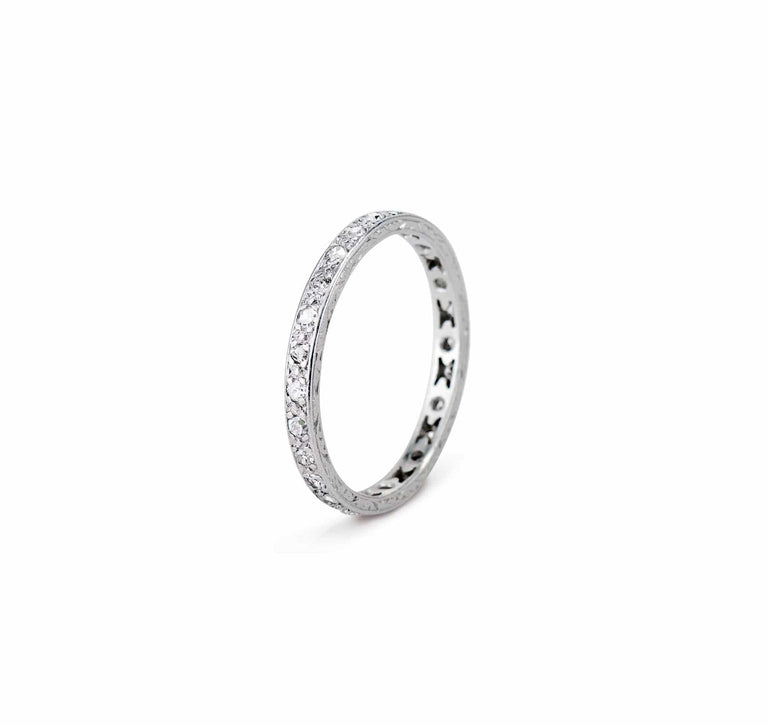 Edwardian .50 Carat Single-Cut Diamond Eternity Band