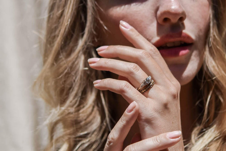 Edwardian .63 Carat Old European Diamond & Gold Engagement Ring