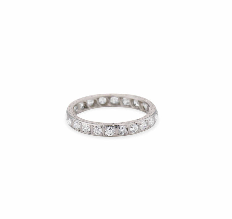Edwardian .70 Carat Old European-Cut Diamond Eternity Band