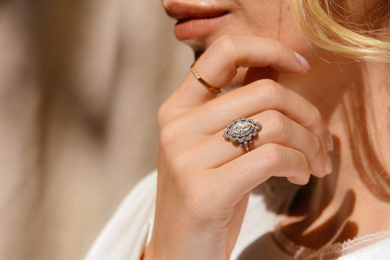 Edwardian .72 Carat Marquise Diamond Engagement Ring