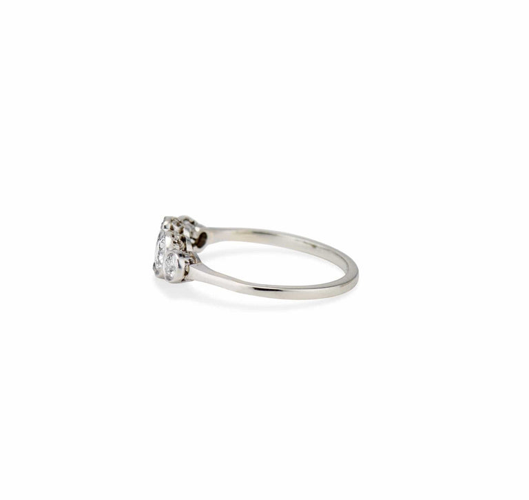 Edwardian .80 Carat Old European Cut Diamond and Platinum Ring