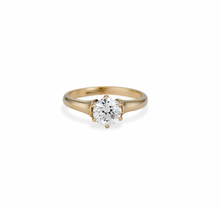 Edwardian .80 Old European-Cut Diamond Solitaire Engagement Ring