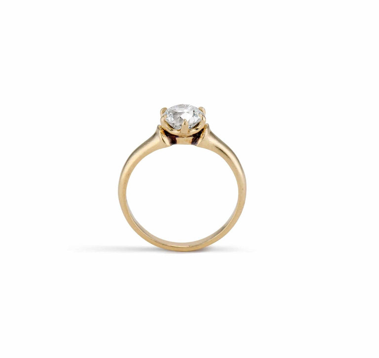 Edwardian .80 Old European-Cut Diamond Solitaire Engagement Ring