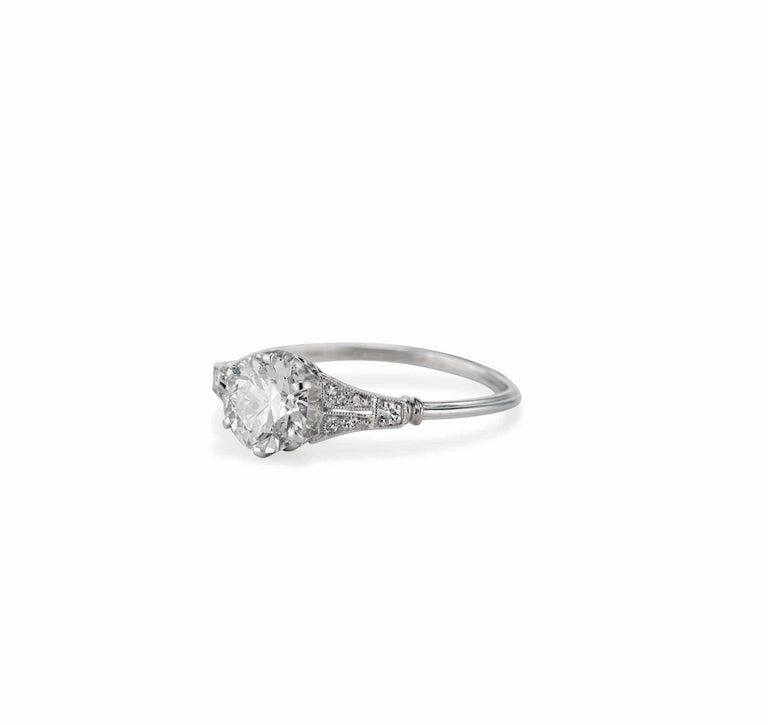 Edwardian .90 Old European Cut Diamond Engagement Ring