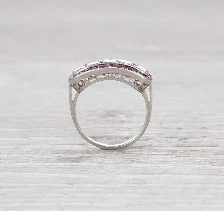Edwardian Diamond and Ruby Ring
