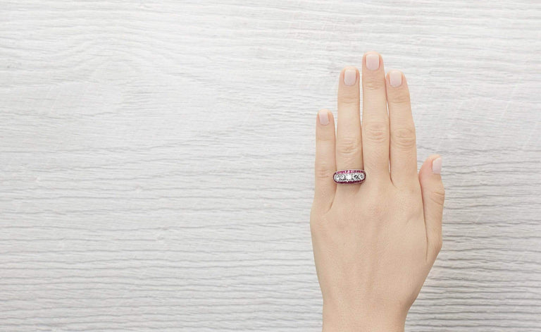 Edwardian Diamond and Ruby Ring