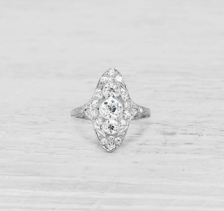 EDWARDIAN DIAMOND COCKTAIL RING