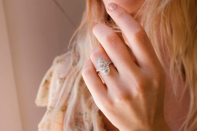 EDWARDIAN DIAMOND COCKTAIL RING