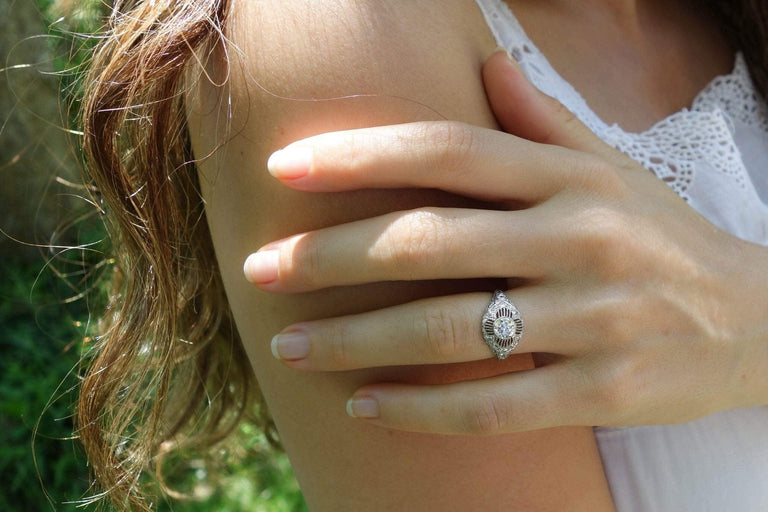 Edwardian Diamond Engagement Ring