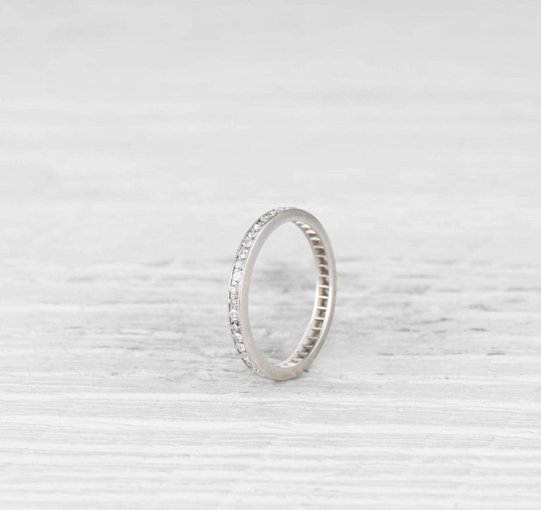 EDWARDIAN DIAMOND ETERNITY BAND RING SIZE 6