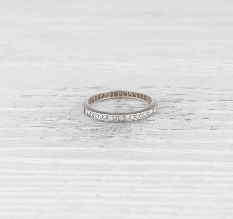 EDWARDIAN DIAMOND ETERNITY BAND RING SIZE 6