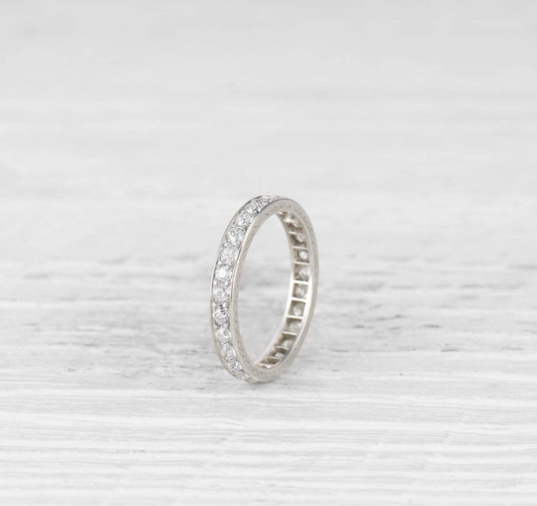 EDWARDIAN DIAMOND ETERNITY BAND RING SIZE 7.5