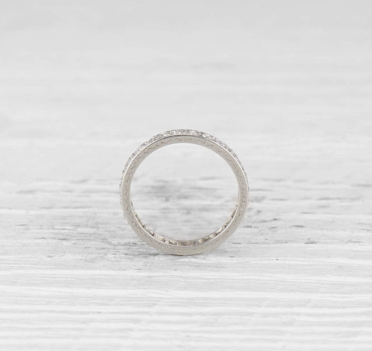 EDWARDIAN DIAMOND ETERNITY BAND RING SIZE 7.5