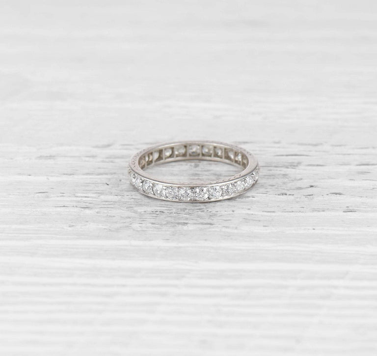 EDWARDIAN DIAMOND ETERNITY BAND RING SIZE 7.5