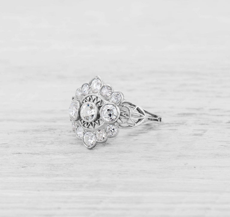 EDWARDIAN DIAMOND FILIGREE ENGAGEMENT RING