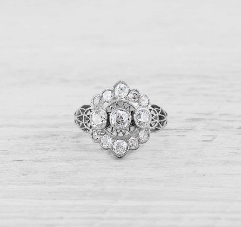 EDWARDIAN DIAMOND FILIGREE ENGAGEMENT RING