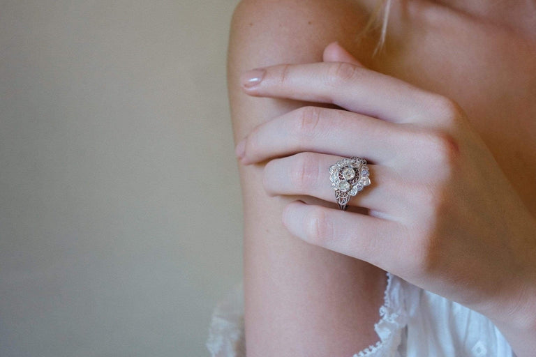 EDWARDIAN DIAMOND FILIGREE ENGAGEMENT RING