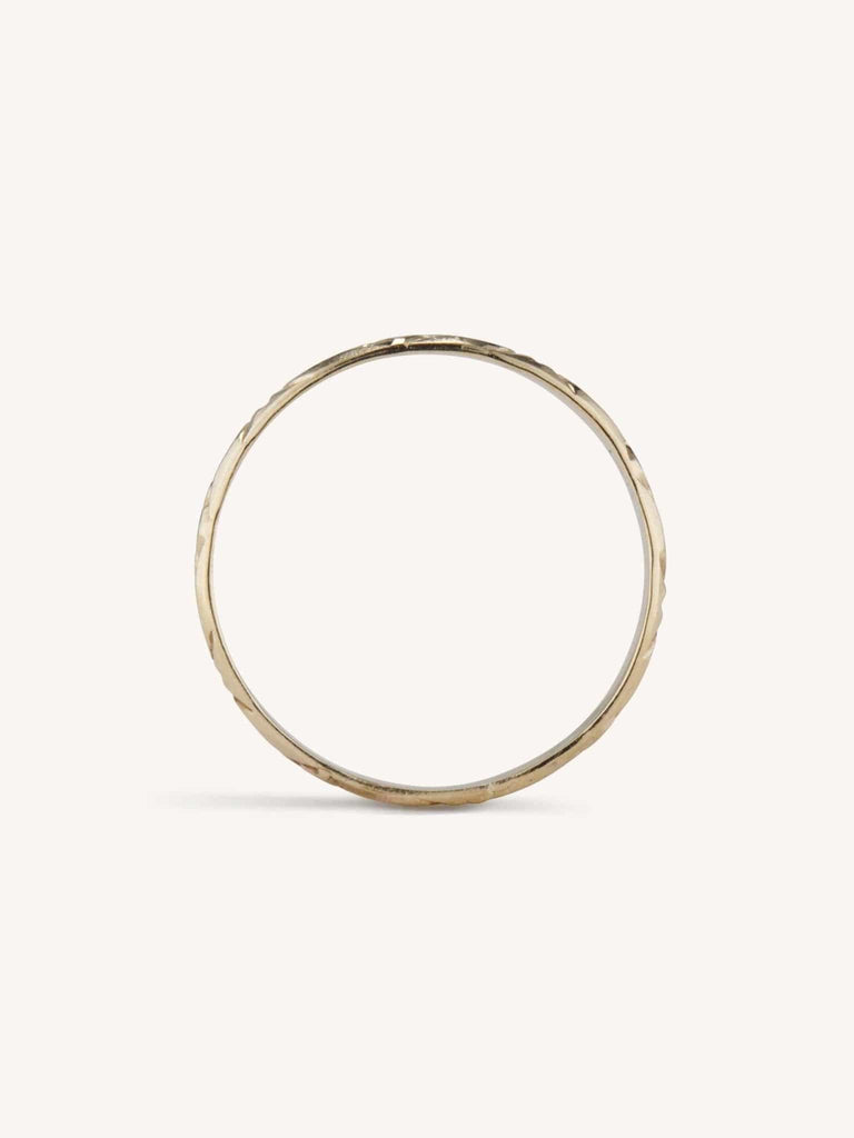 Edwardian Floral Engraved Gold Band