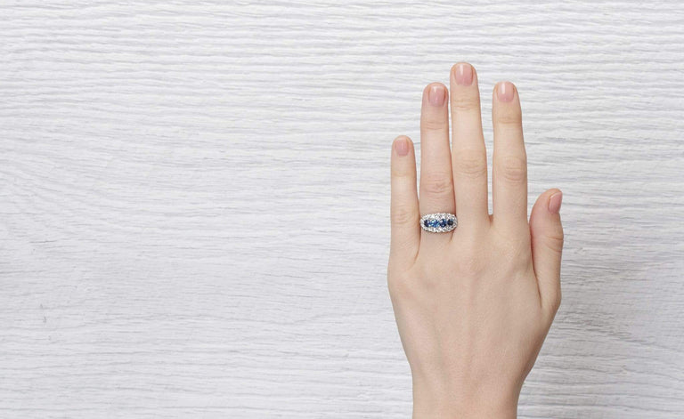 Edwardian Four Stone Sapphire Ring