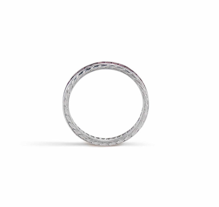 Edwardian French Cut Ruby Eternity Band