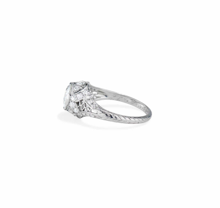 Edwardian Marcus & Co. 1.12 Carat Old European Cut Diamond Ring