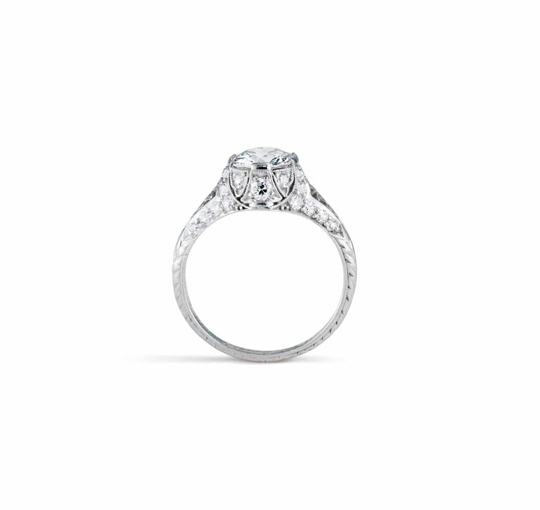 Edwardian Marcus & Co. 1.12 Carat Old European Cut Diamond Ring