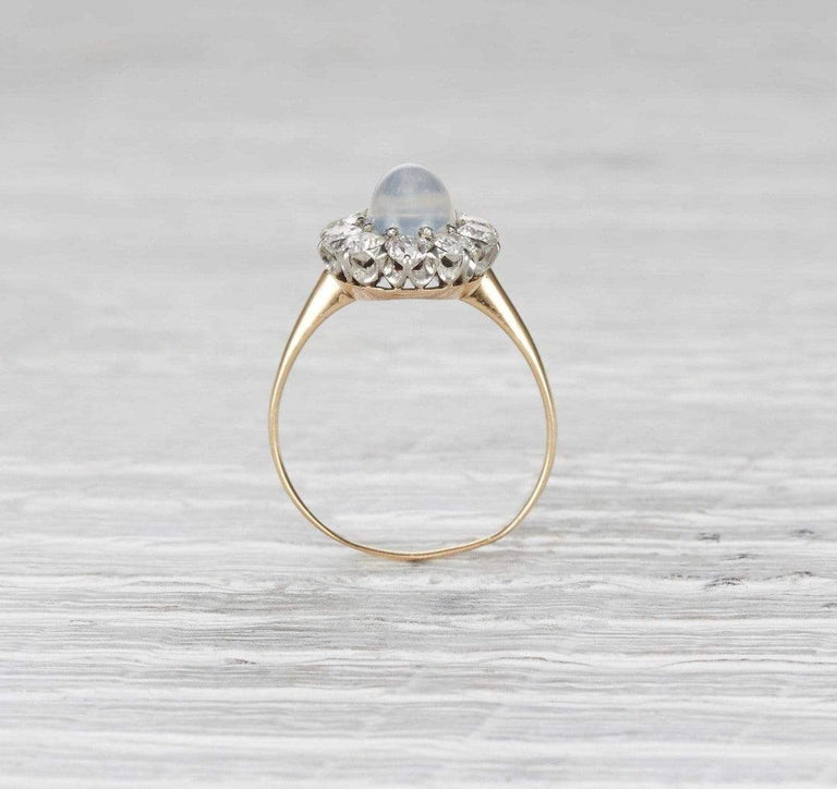 Edwardian Moonstone and Diamond Ring