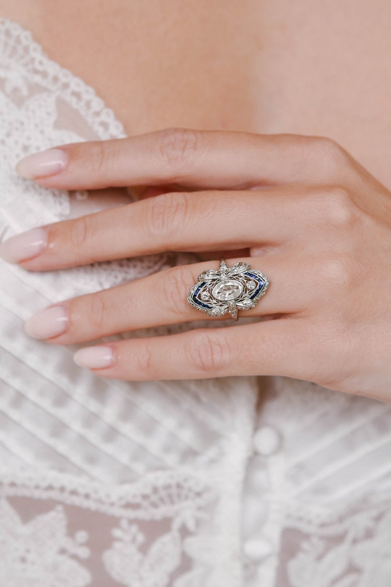 Cheapest Heirloom Diamond Accent Two Tone Dinner Ring Size 7