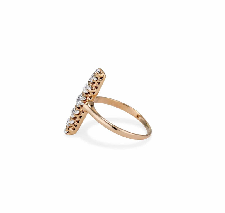 Edwardian Old European-Cut Diamond and Gold Dinner Ring