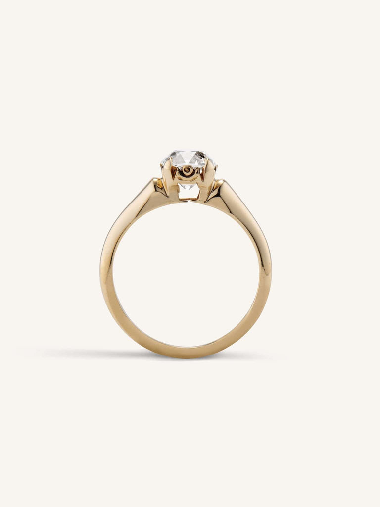 Edwardian 1.05 Carat Old European Cut Diamond Solitaire Vintage Engagement Ring