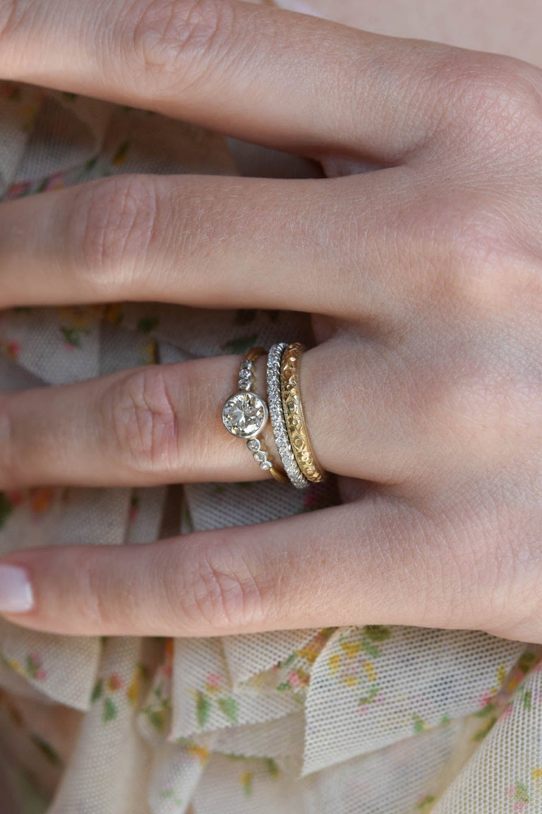 Edwardian Old European Diamond Vintage Engagement Ring, France