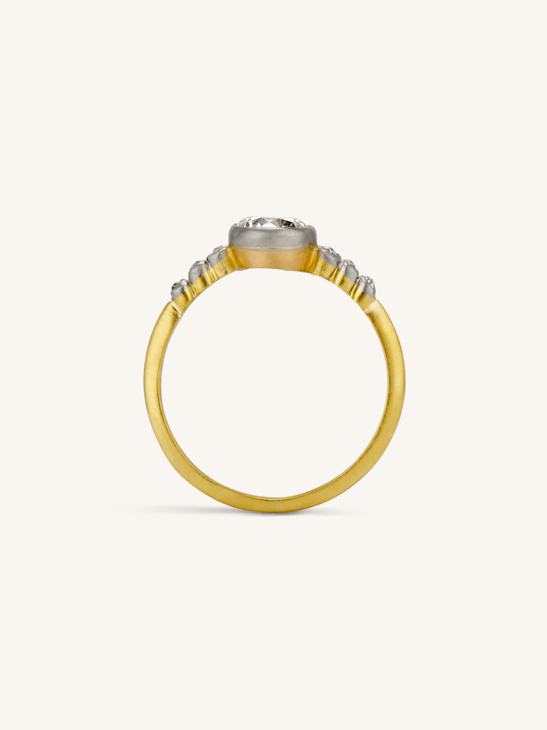 Edwardian Old European Diamond Vintage Engagement Ring, France