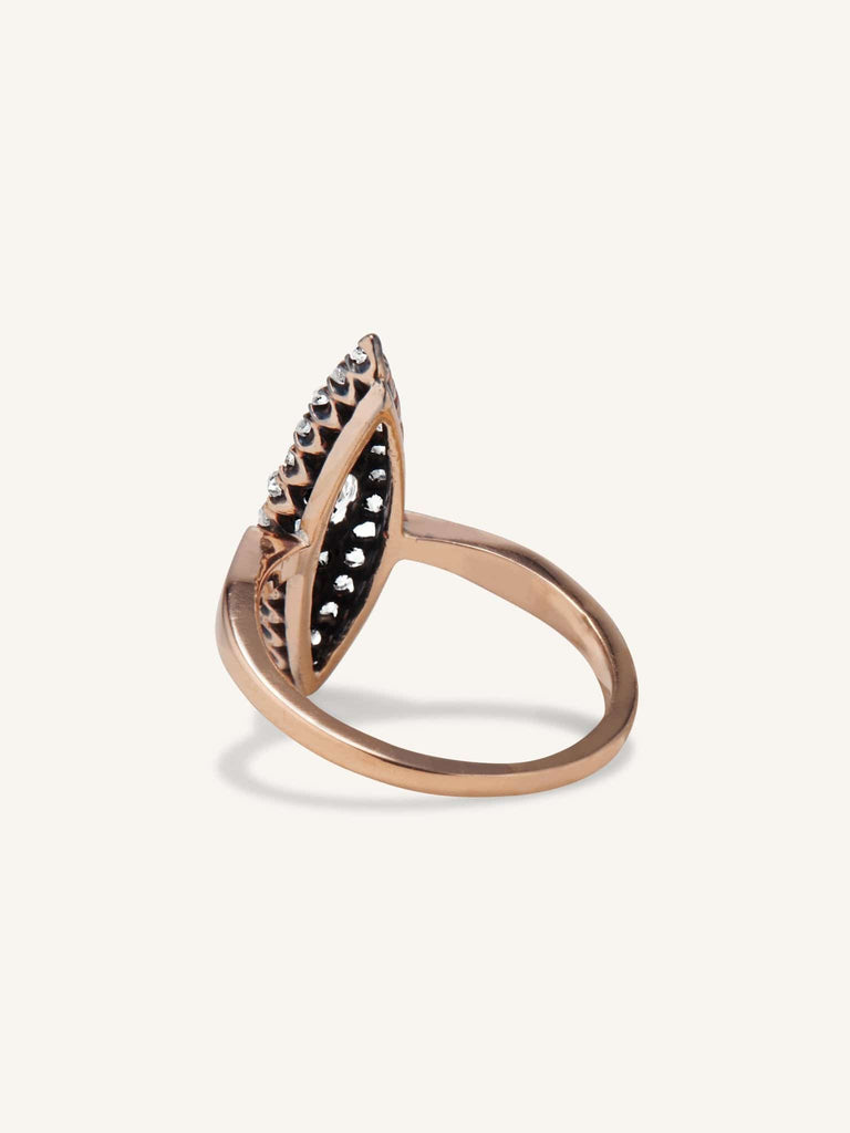 Edwardian Old Mine Cushion & Rose Cut Diamond Cluster Dinner Ring