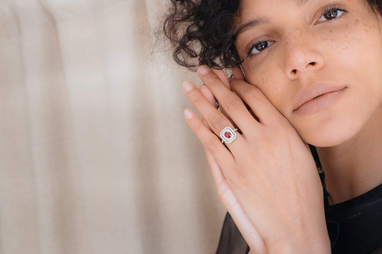 Edwardian One Carat Burmese Ruby & Diamond Ring