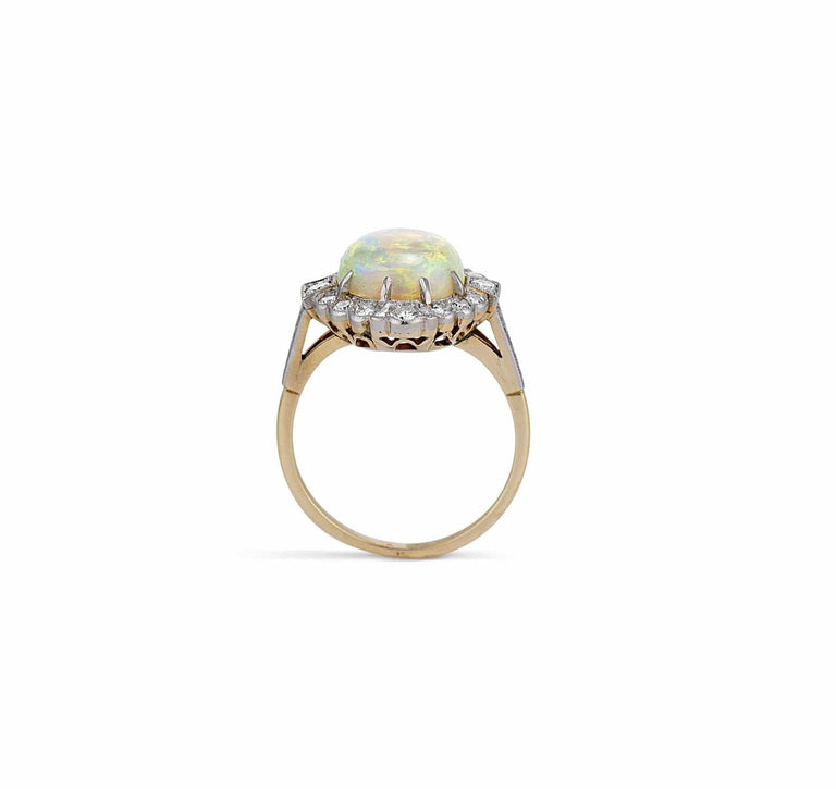 Edwardian Opal and Diamond Ring