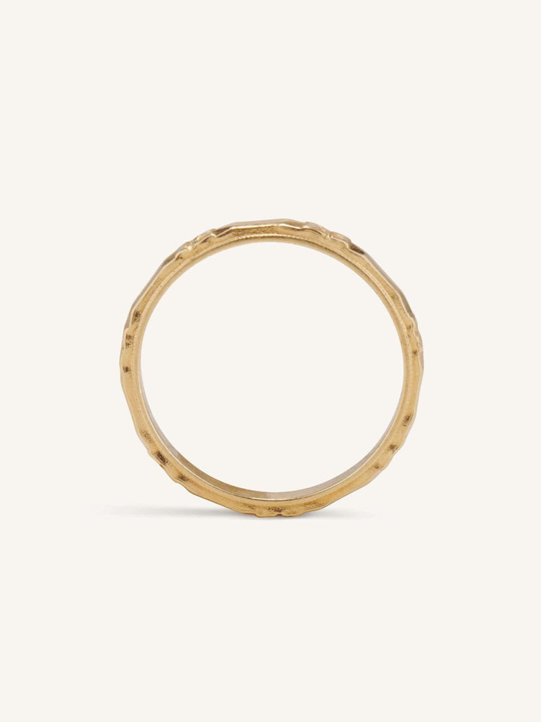 Edwardian Orange Blossom Gold Wedding Band