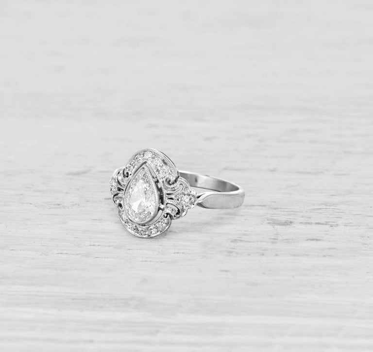 EDWARDIAN PEAR-SHAPED DIAMOND ENGAGEMENT RING