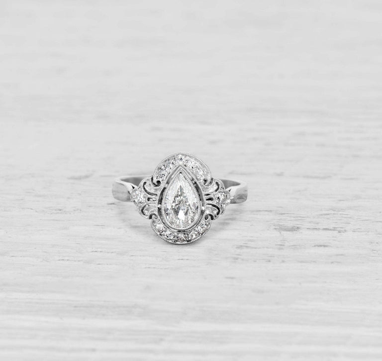 EDWARDIAN PEAR-SHAPED DIAMOND ENGAGEMENT RING